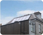 Solar Panels for hot water on an old building in Cork, Ireland 